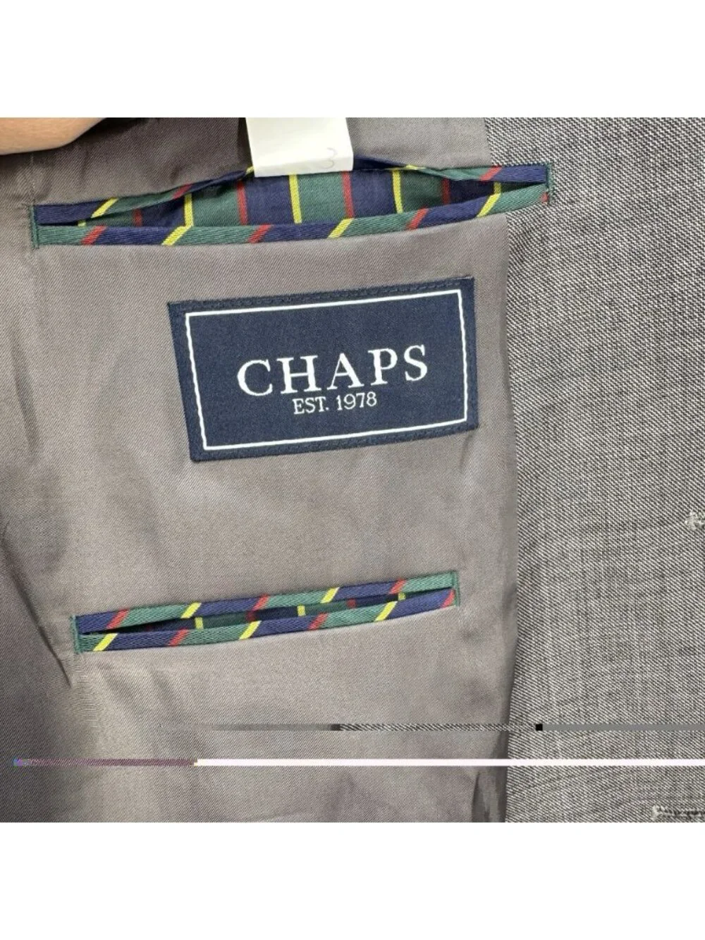 Chaps Blazer Mens 44R Gray 100% Wool Two Button Sport Coat Jacket Suit Separate